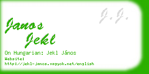 janos jekl business card