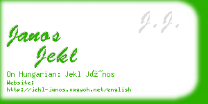 janos jekl business card
